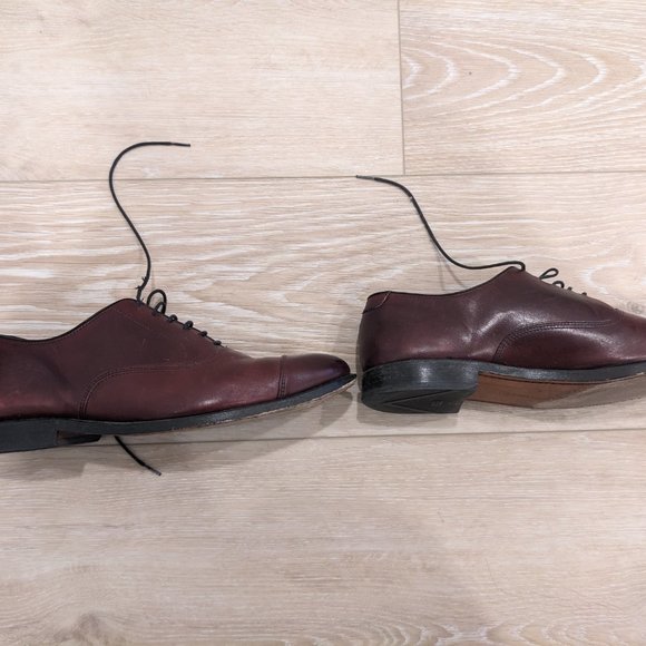 Allen Edmonds Park Avenues + Merlot polish + shoe trees